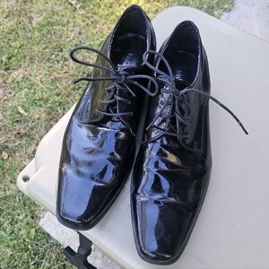 Calvin Klein Men's Black Leather Dress Shoes